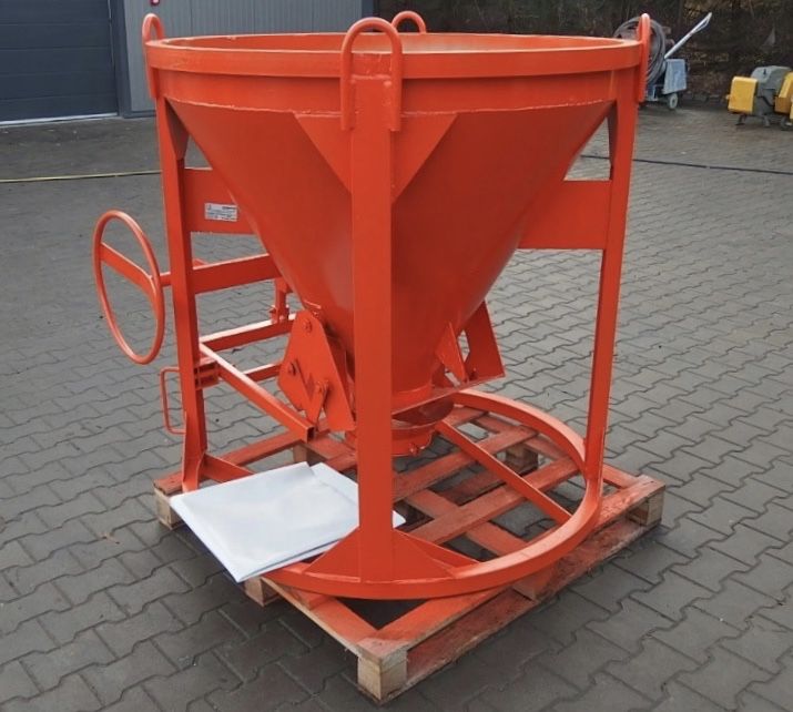 Pojemnik na beton zbiornik centralny lej kubeł kibel silos 1.2m3 1200L