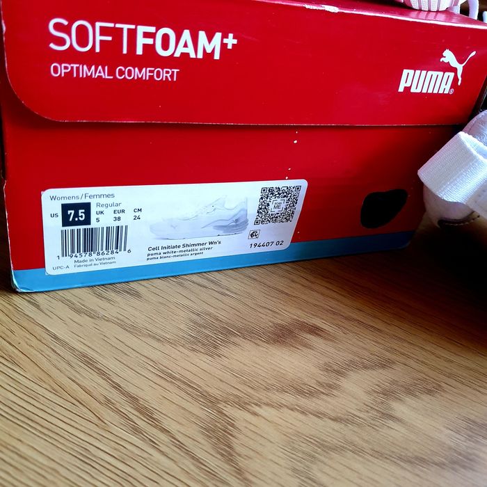 Кросівки Puma 38р. білі жіночі спортивні vision сітка