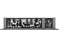 Brama dwuskrzydłowa furtka Panel aluminium CNC laser 4m 5m na Wymiar
