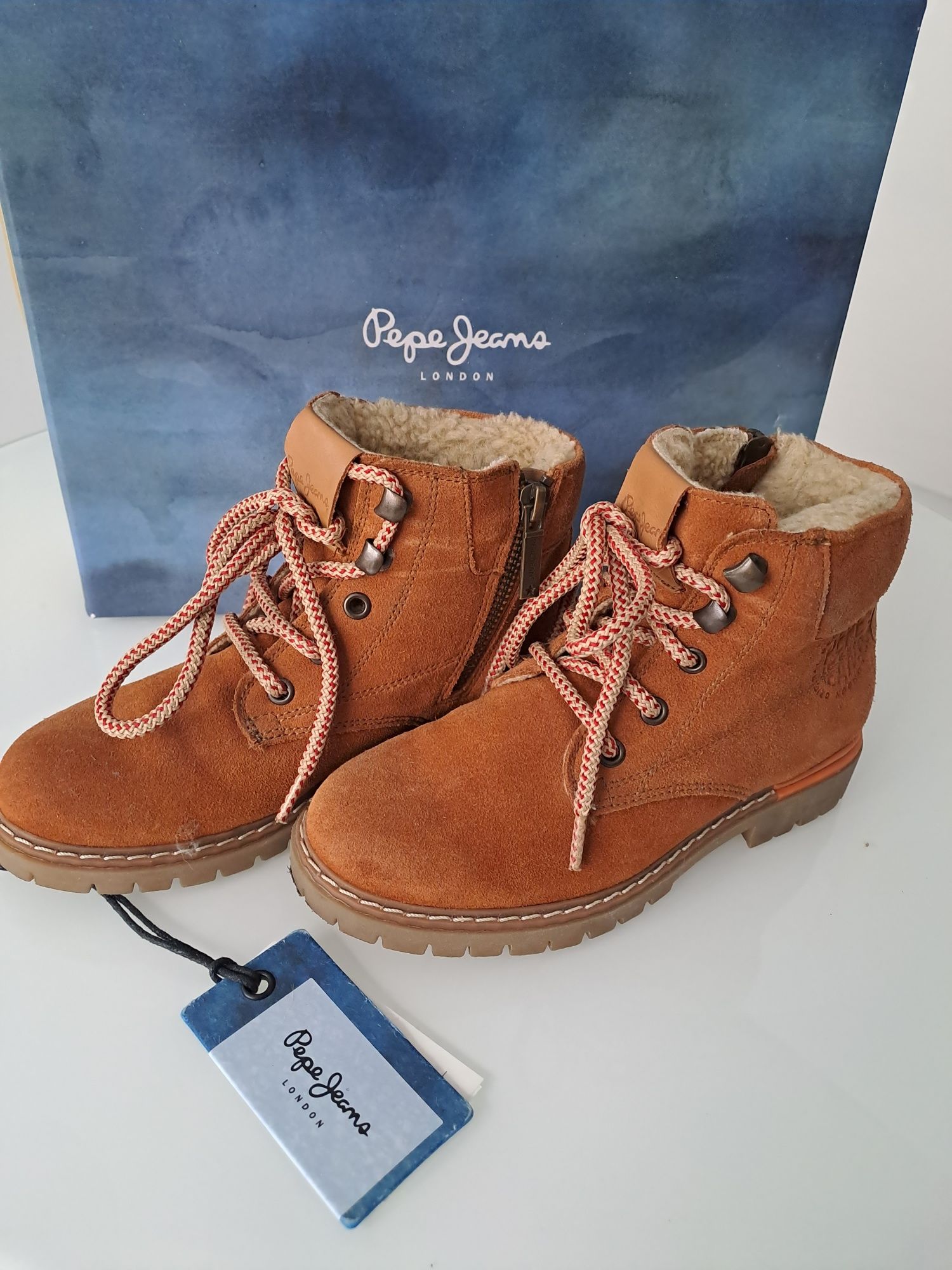 Pepe Jeans traperki botki Skóra r32 idealne