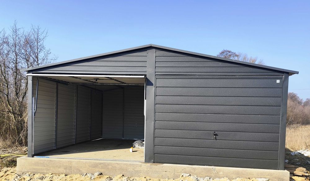 Garaż Podwójny Akryl Dwuspadowy PROMOCJA Konstrukcja OCYNK