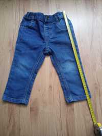 86 C&A jeansy rurki regulowane niebieskie zatrzask wiosna jesień