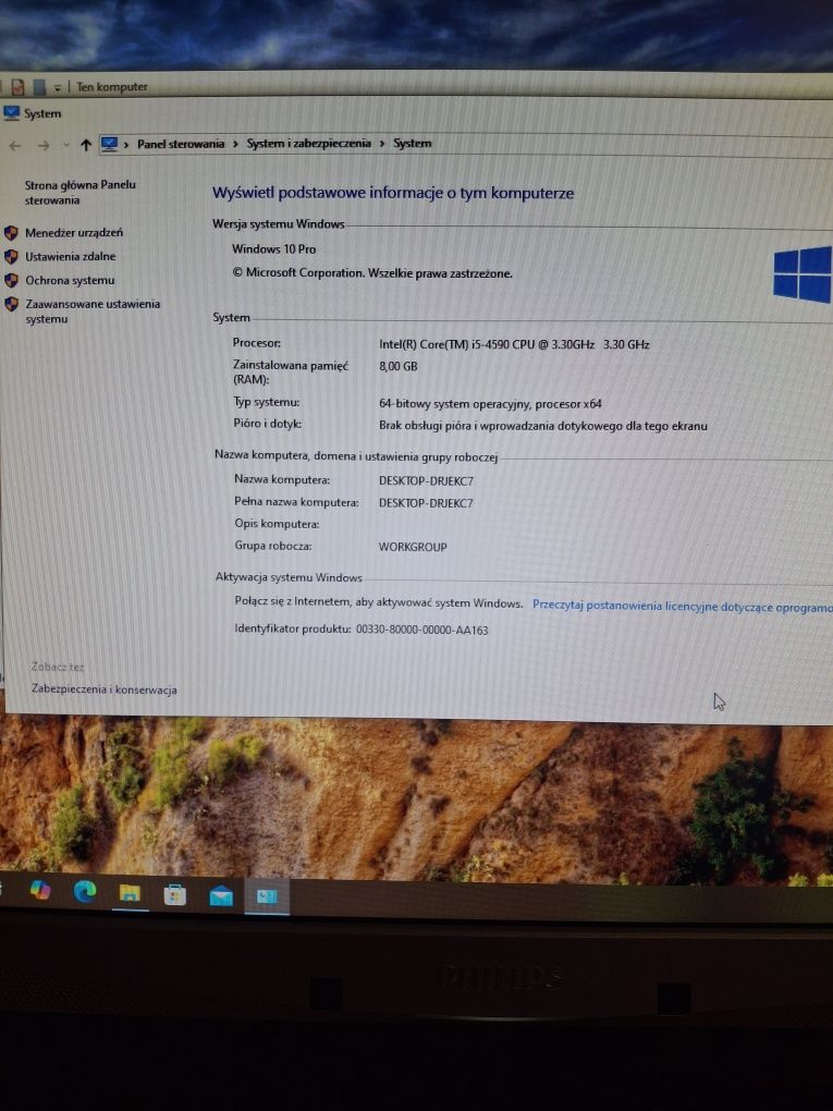Komputer biurowy dell i5 4590 dysk ssd