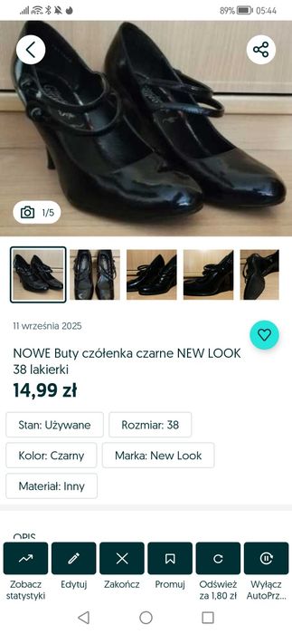 Czarne botki New Look 38