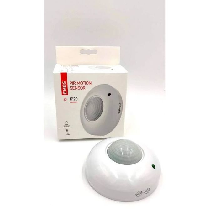Czujnik PIR IP20 C 1200W Biały zasieg 6m
Czujnik ruchu PIR IP20 12