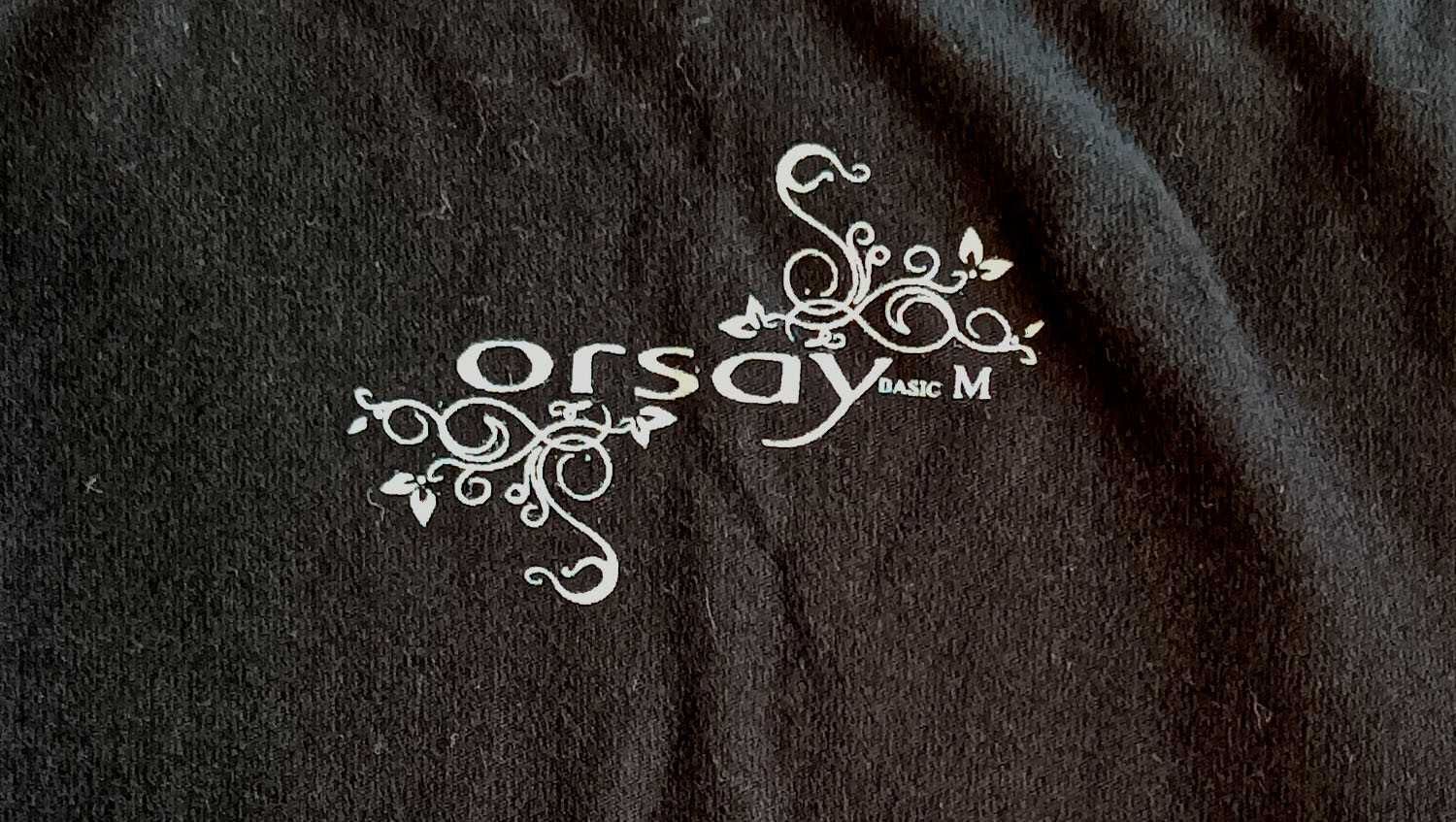 Czarny T-shirt, regulowane ramiączka ORSAY  roz. M