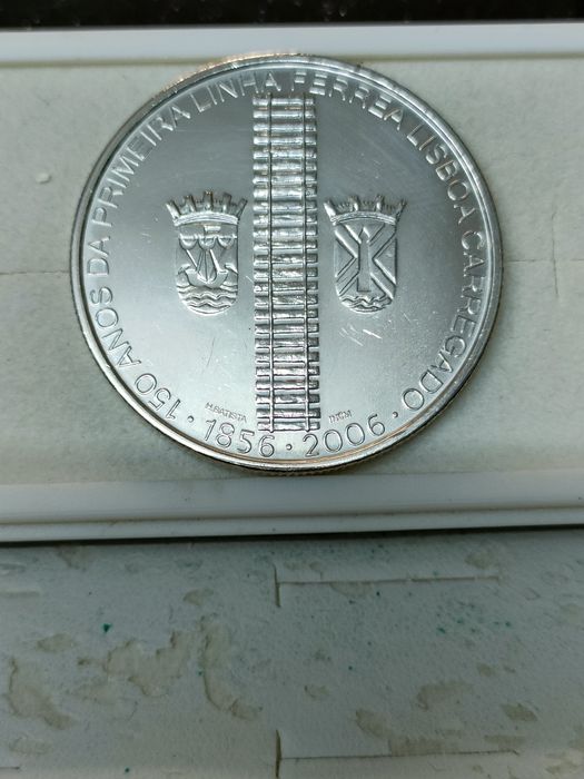 Moeda 8 euros Linha férrea / 2006 / Prata