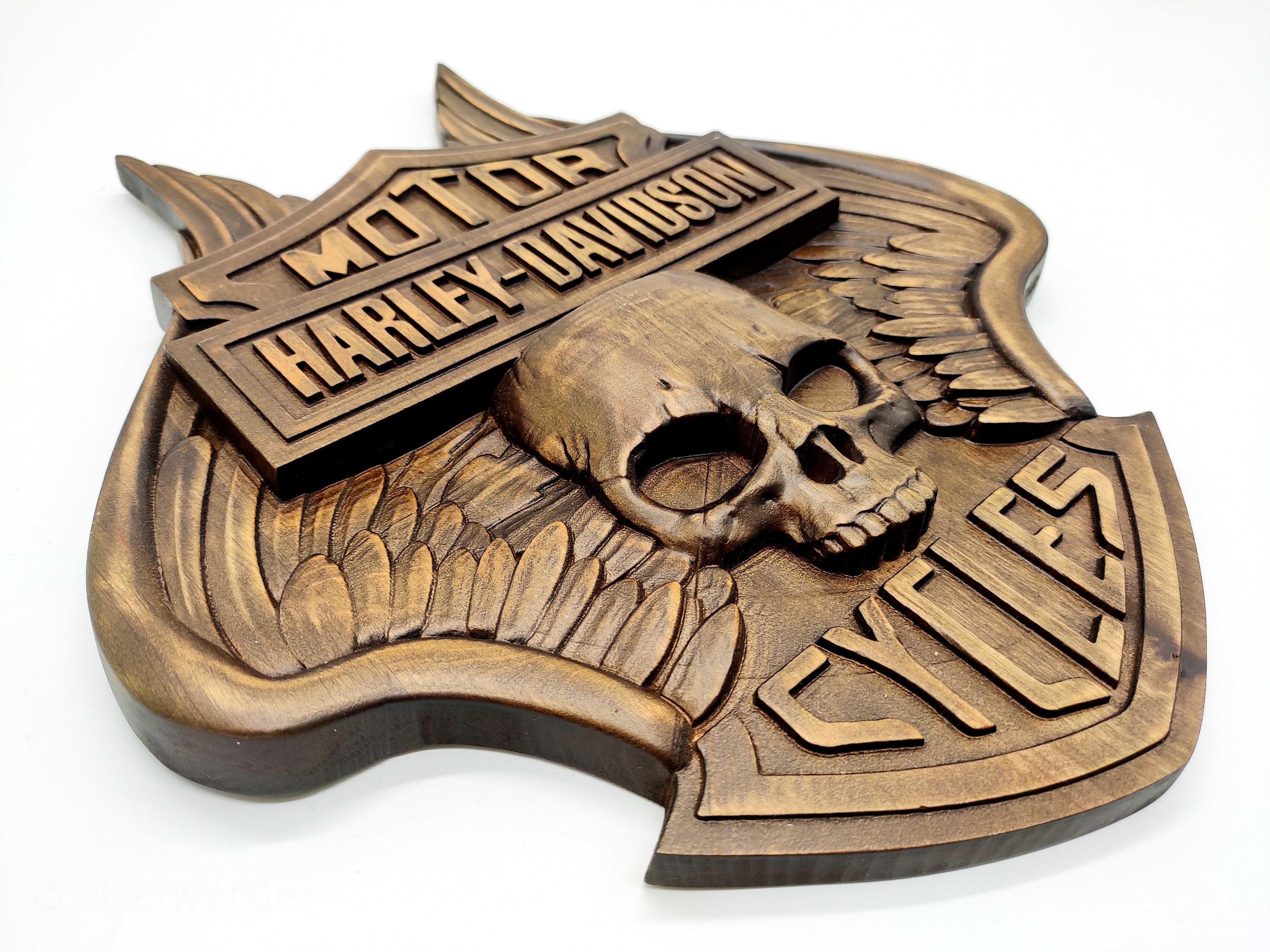 Подарок байкеру мотоциклисту, панно , картина HARLEY DAVIDSON