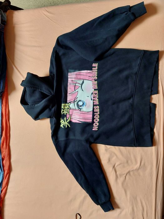 Bluza czarna z kapturem ZARA Manga Anime