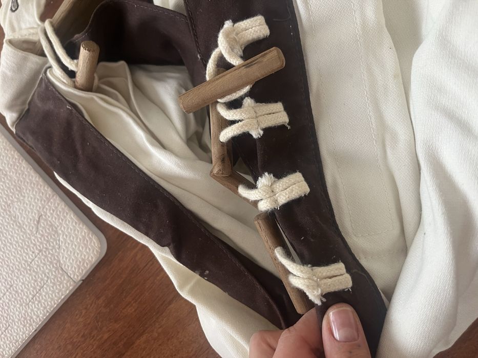 Hamak huśtawka z kokonem Amazonas kangoo brąz beż drewno