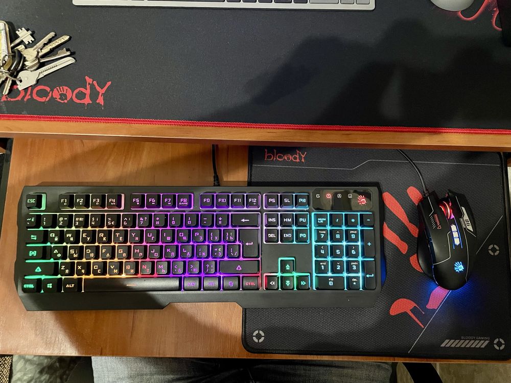 Комплект клавіатура+миша ігровий Bloody B1700 Black