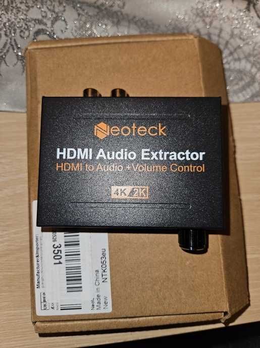 Neoteck Ekstraktor audio HDMI - stereo R/L, do Blu-ray, DVD, Xbox One