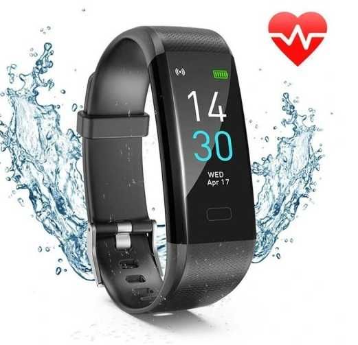 Fitness smartwatch Tracker HR czarny smartband zegarek