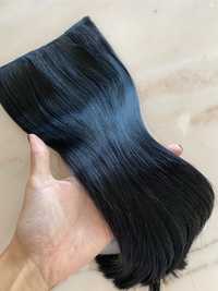 Extensões de cabelo sintético preto