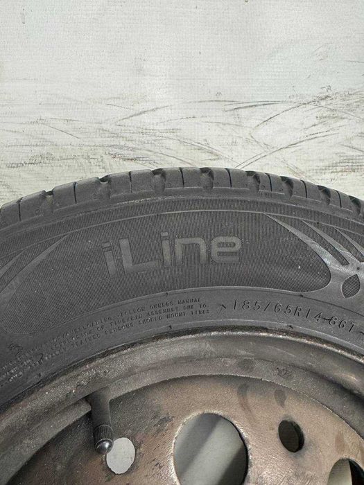 185/65/14 R14 Nokian ILine 86T 4шт Літня шина б/в 6.3+мм + Диски FORD