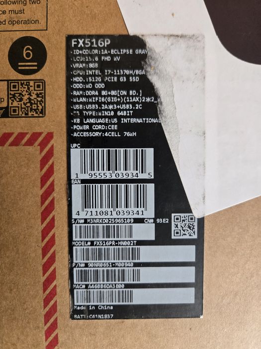 Asus tuf gaming fx516