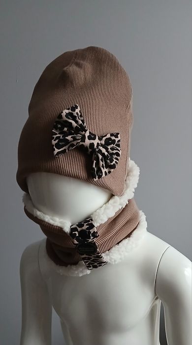 Czapka z kominem handmade