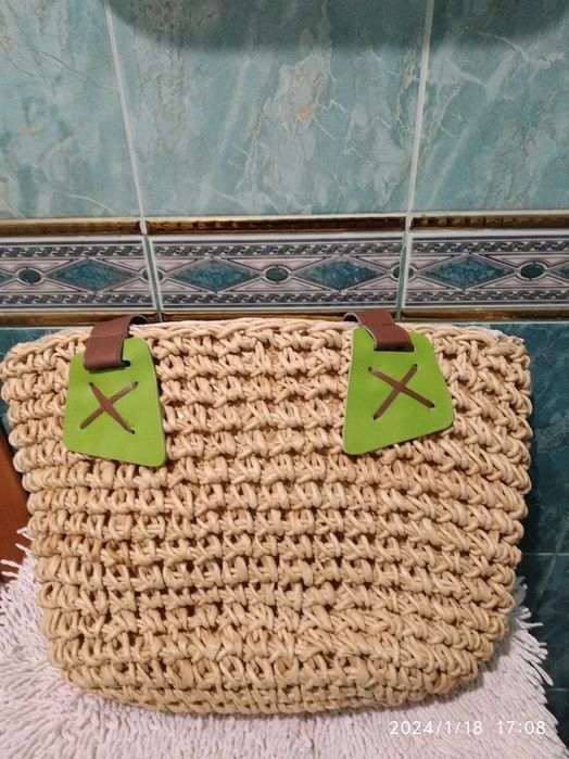 Сумка из натуральной соломки