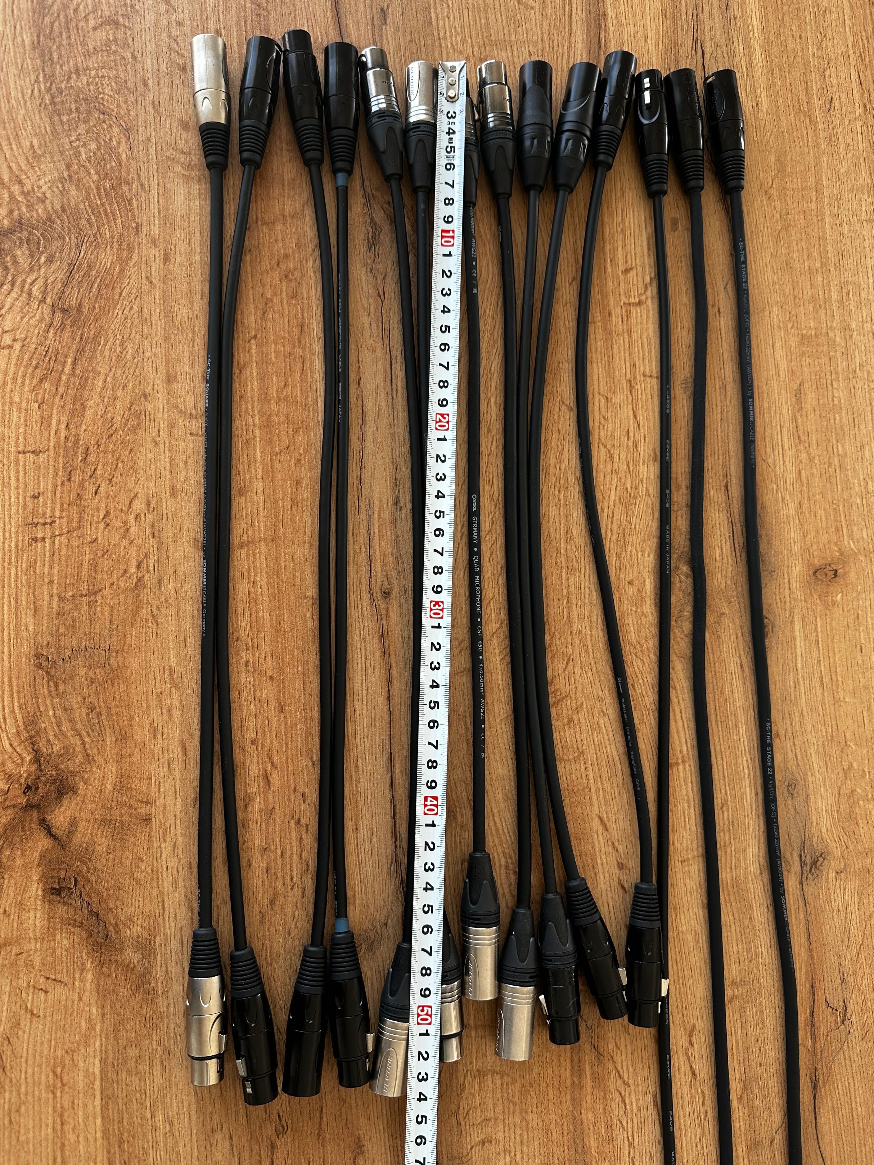 Kabel mikrofonow 50 cm , interkonekty XLR , 14 sztuk Neutrik Schulz