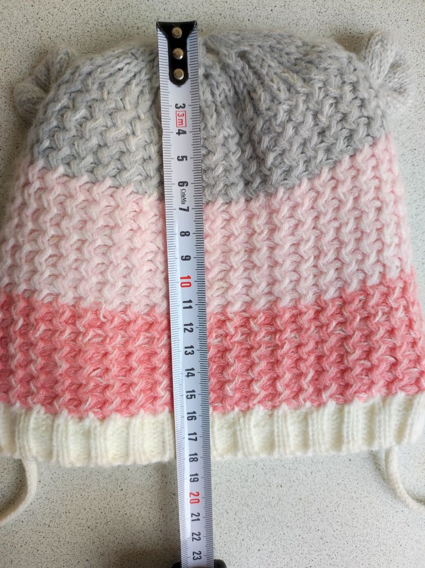 Тепла зимова шапка Topomini для дівчинки 2 роки, розмір 50
