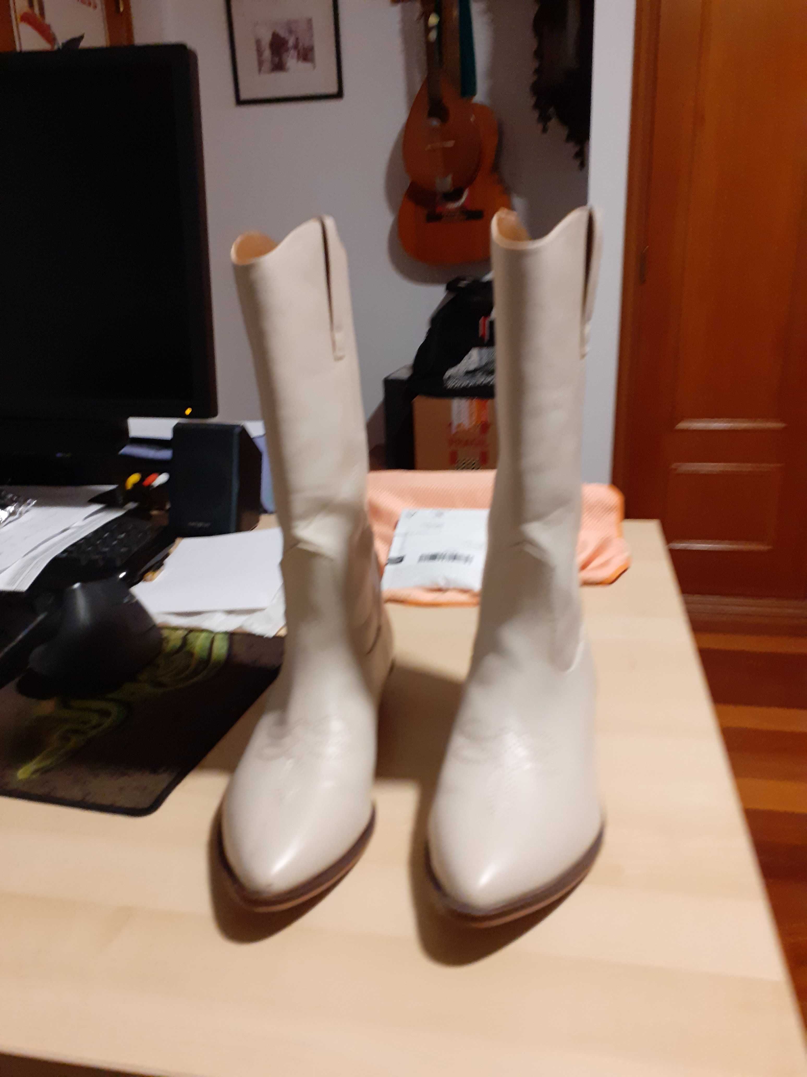 Botas Cowboy em Bege nº39