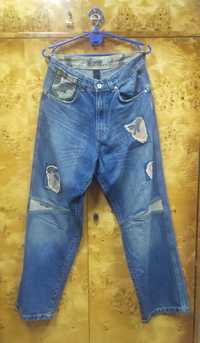 Spodnie jeansowe dżinsy SOUTHPOLE jeans r. 30 ze wstawkami moro