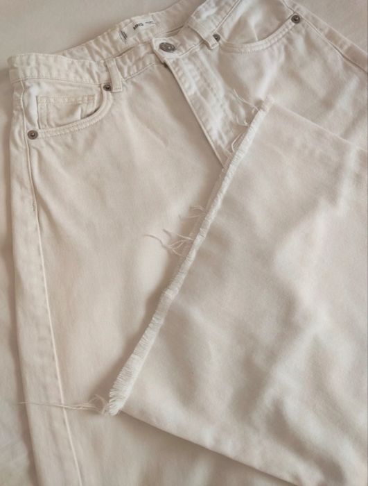 Calças de ganga brancas Mango 32