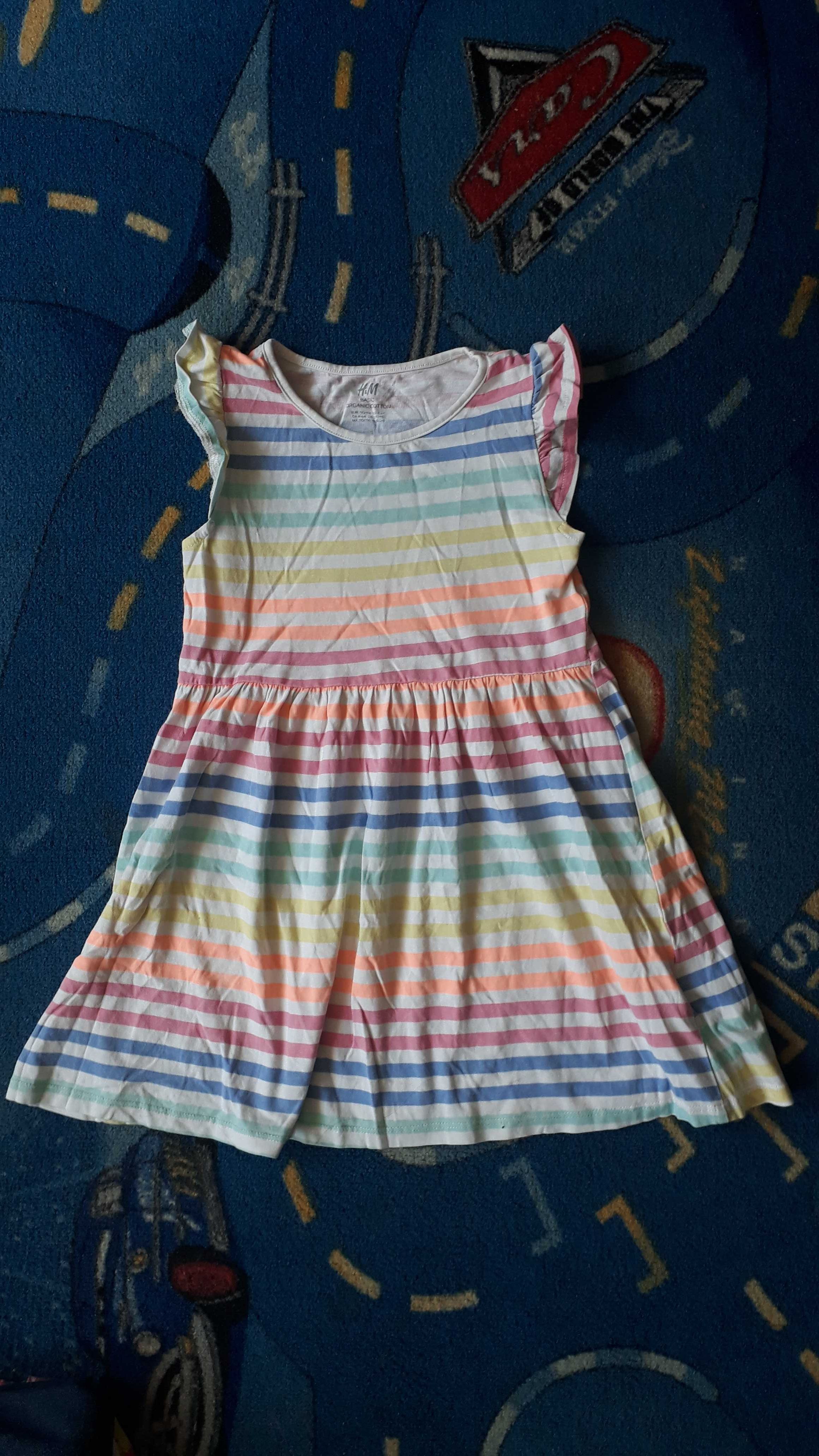 Sukienka sukieneczka hm h&m basic organic cotton 110/116 k