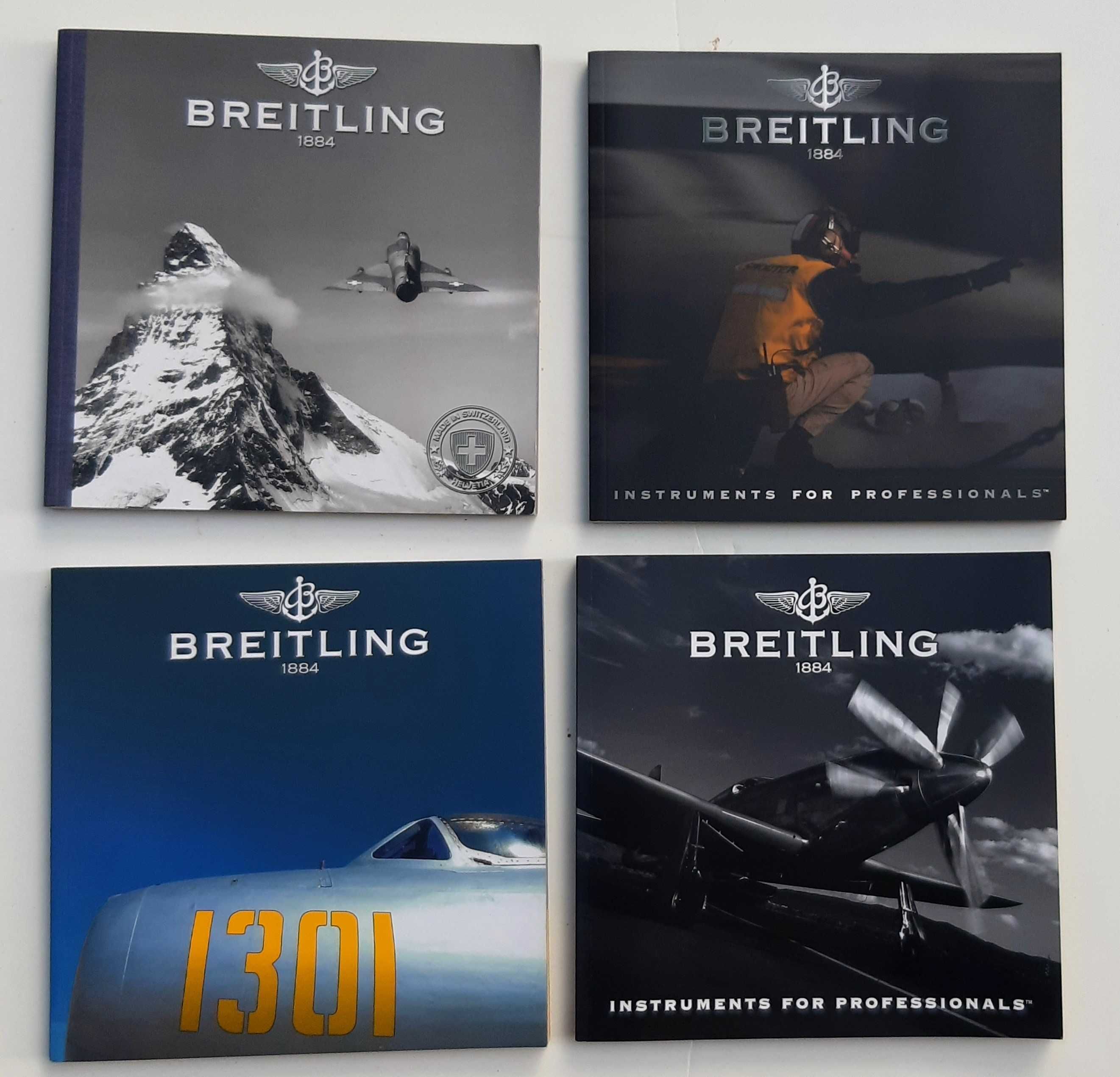 4 Catálogos Relógios BREITLING + brindes Breitling