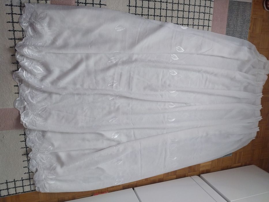 1,75m x 3m  firanka kresz biala krotka