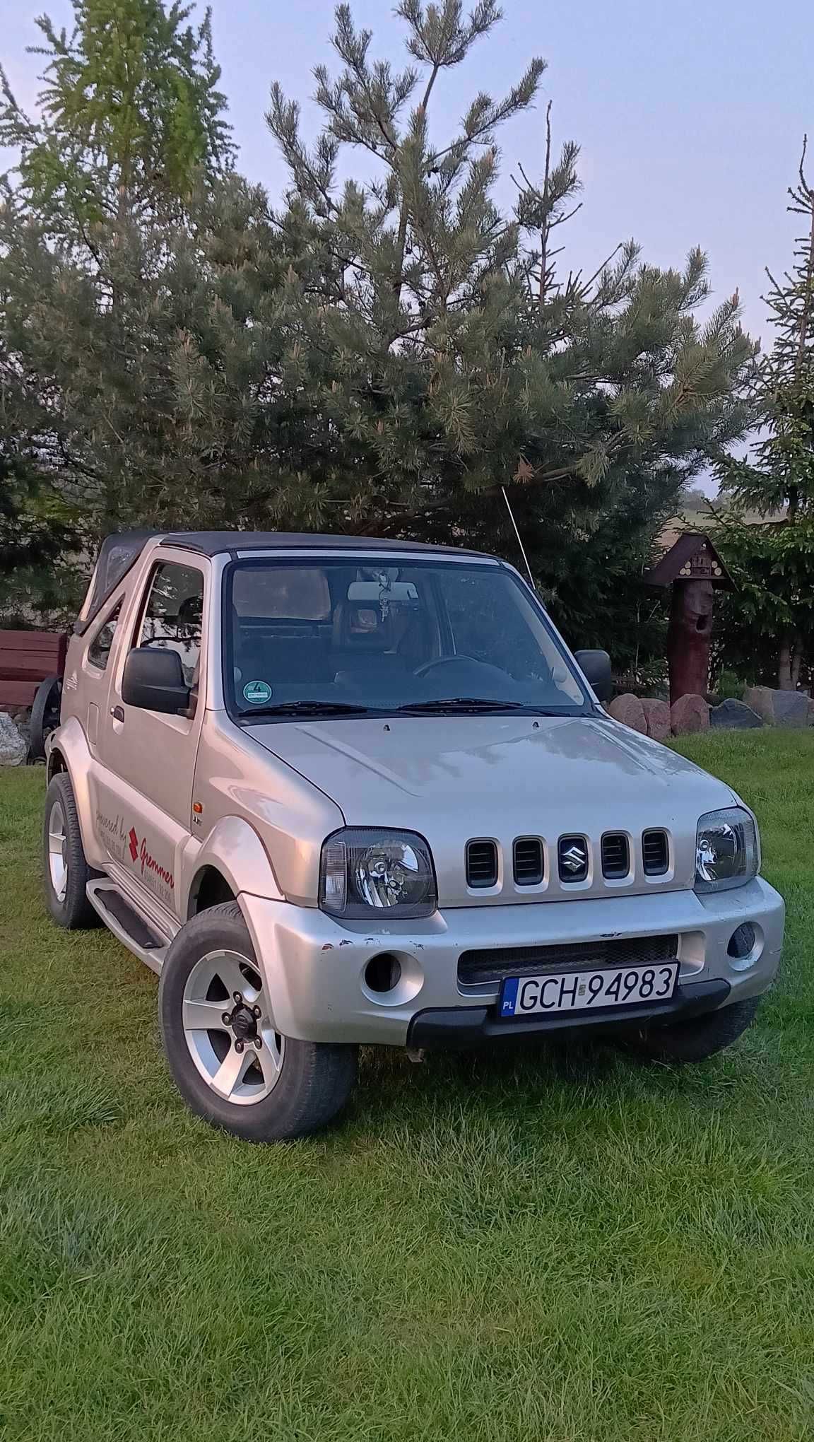 4-osobowy samochód terenowy 4x4 Jimny Suzuki 1.3 Cabrio 2006 rok