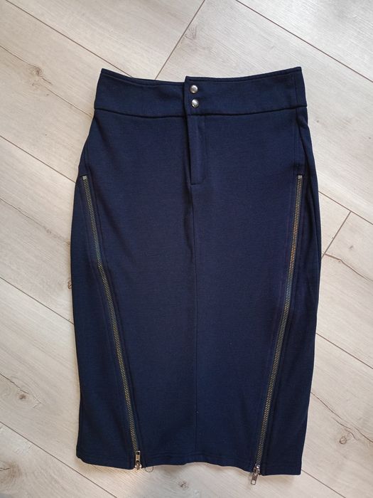 Spódnica ołówkowa granatowa