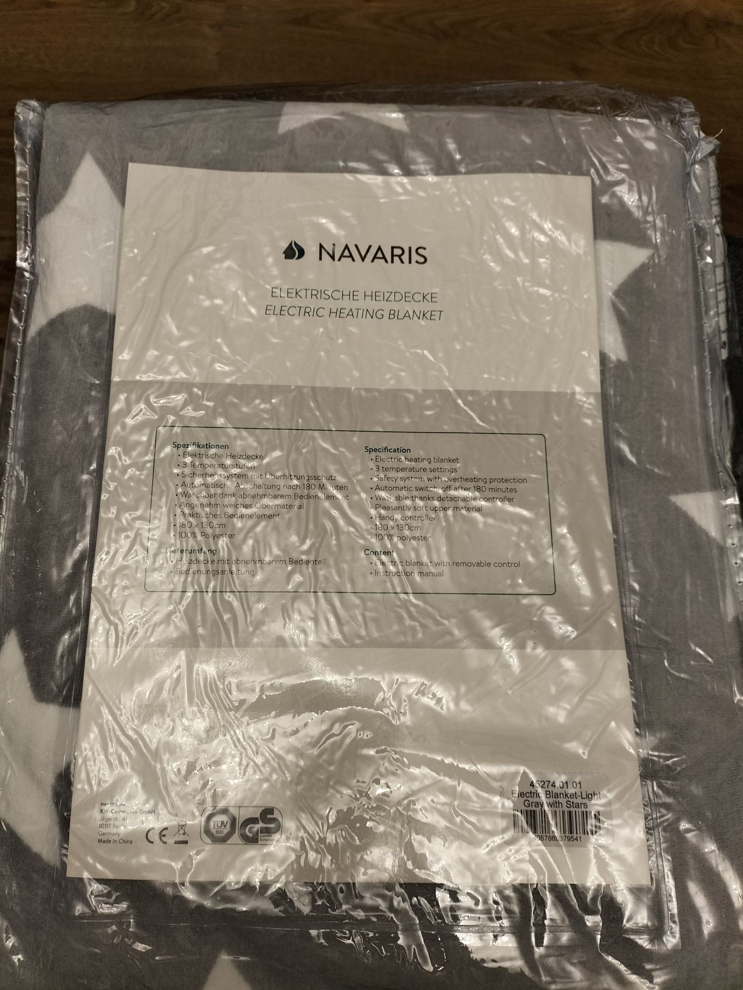 Navaris Electric Blanket - Podgrzewany koc o podwójnym rozmiarze