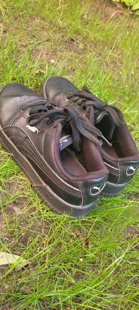 Buty sportowe Puma 34,5 czarne ekoskóra