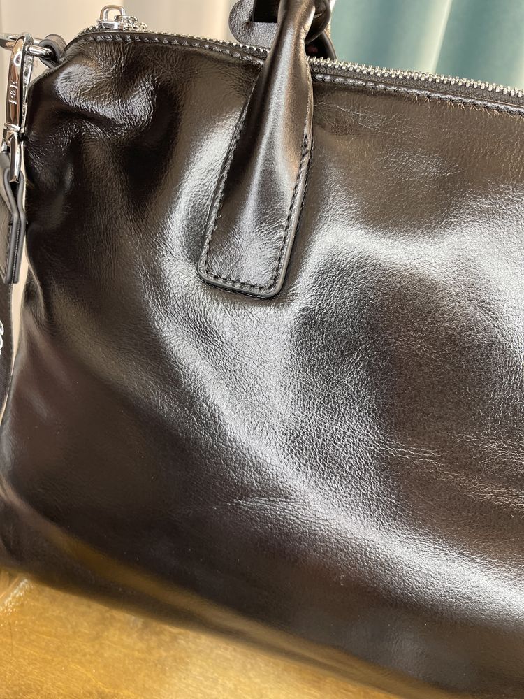 Женская сумка кожа черная Polina&Eiterou Жіноча сумка шкіра чорна