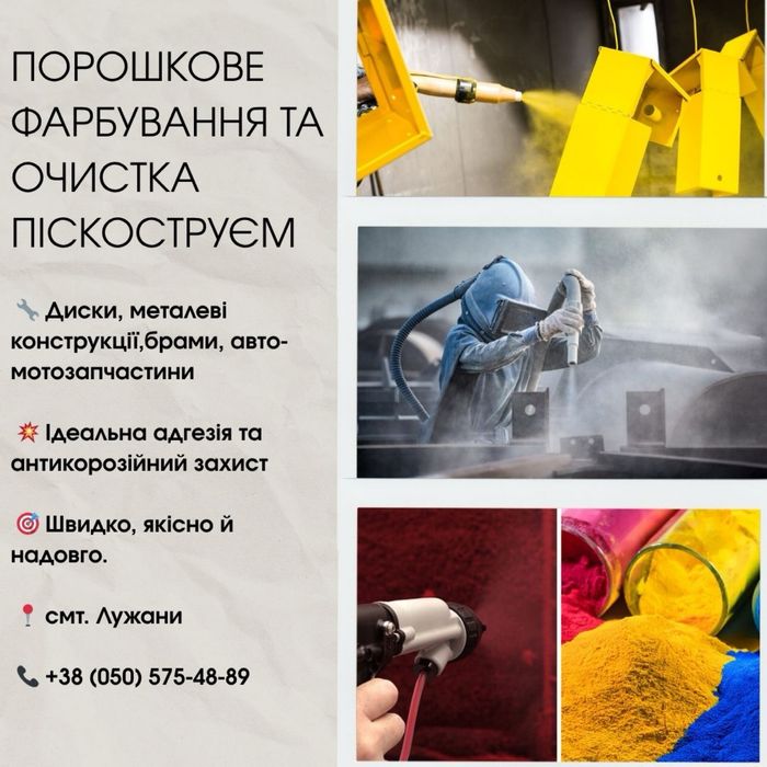 Порошкове фарбування та піскоструйне очищення