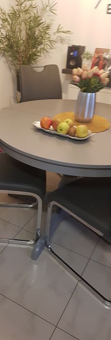 Krzesła 4x ekoskóra na płozach chrom bardzo wygodne 1/2 ceny tanio