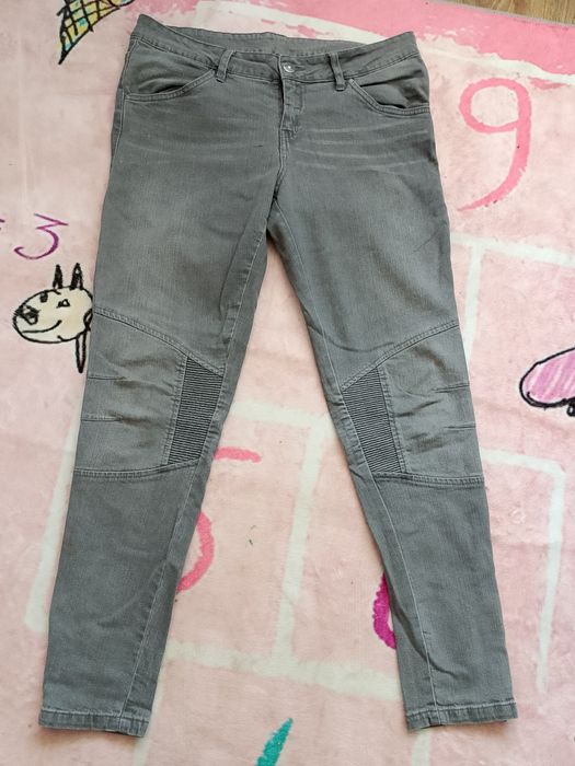 Szare damskie spodnie jeansowe rozmiar 42