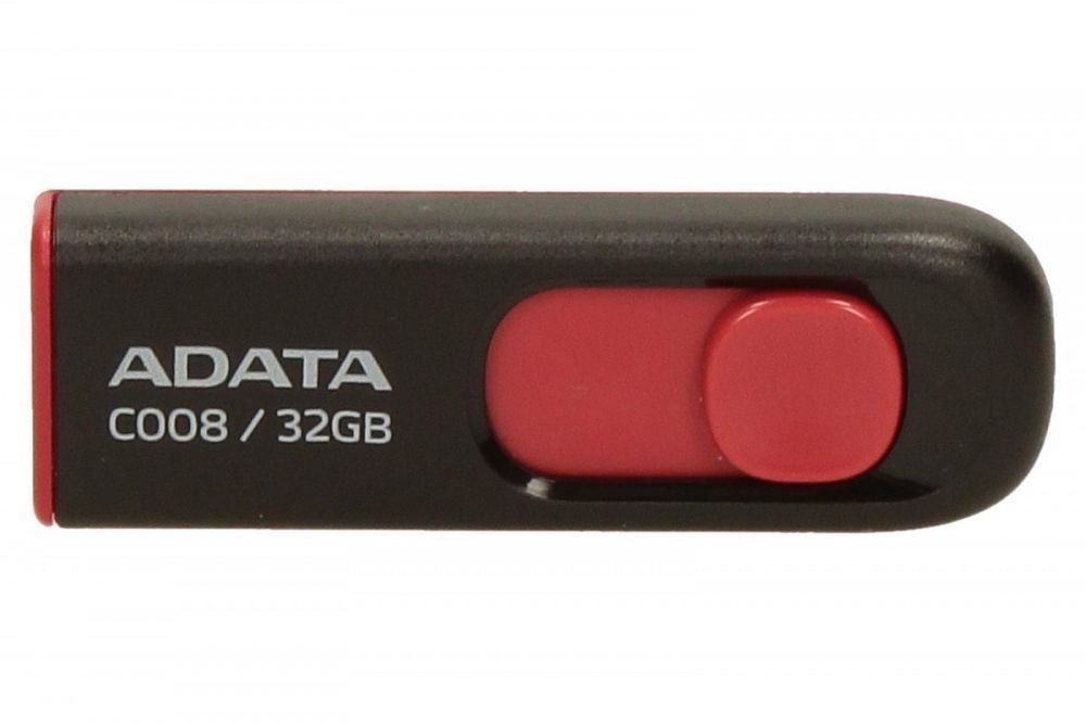 ADATA C008 Pendrive 32GB USB 2.0 Czarny/Czerwony 24m Gwarancji