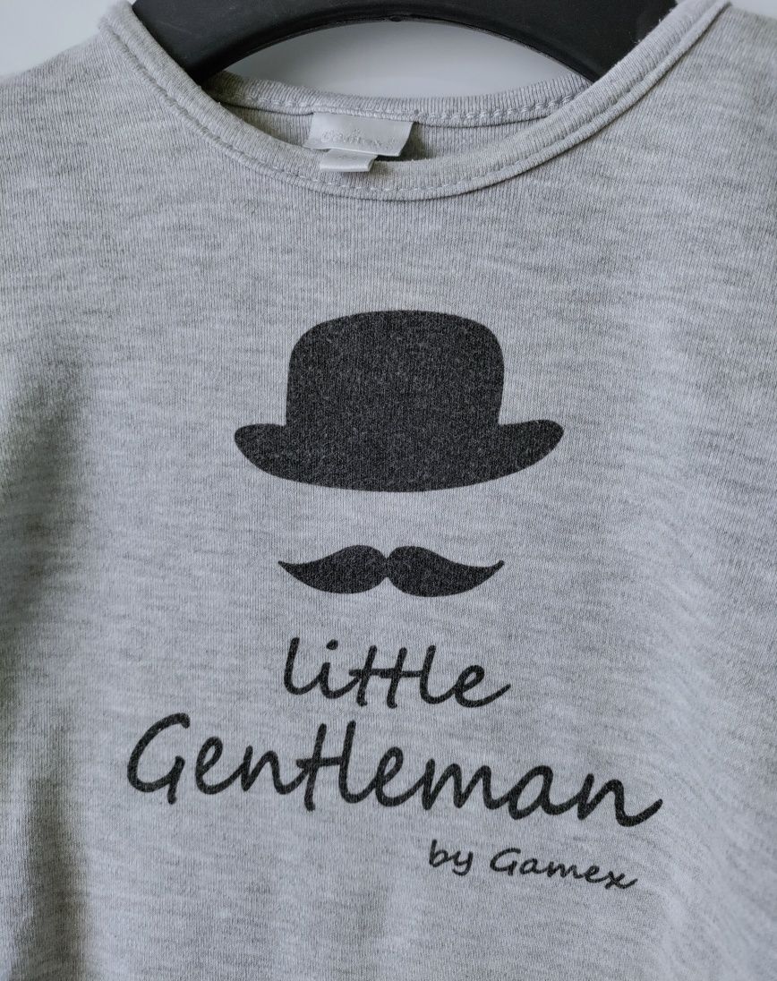 Szare body z długim rękawem little Gentleman Gamex 86 cm