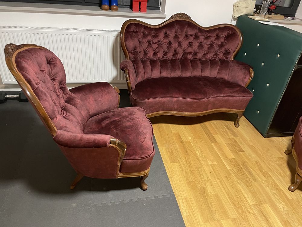 Oryginalne Meble Ludwik XVI antyki Chesterfield Kolekcjonerskie