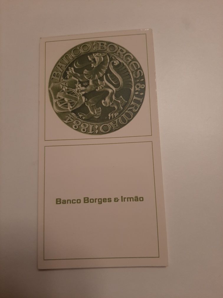 Bloco notas  Banco Borges Irmao.Isqueiro PS a funcionar e Carteiras fó