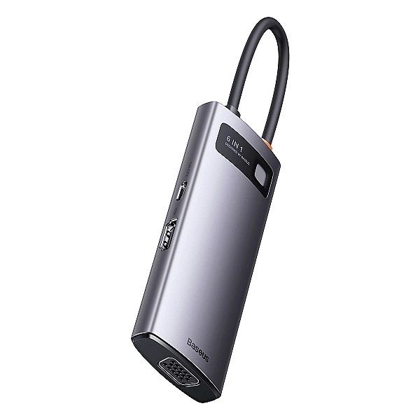 Baseus Metal Gleam Series stacja dokująca Hub 6 w 1 Usb Typ C - 1 x Hd