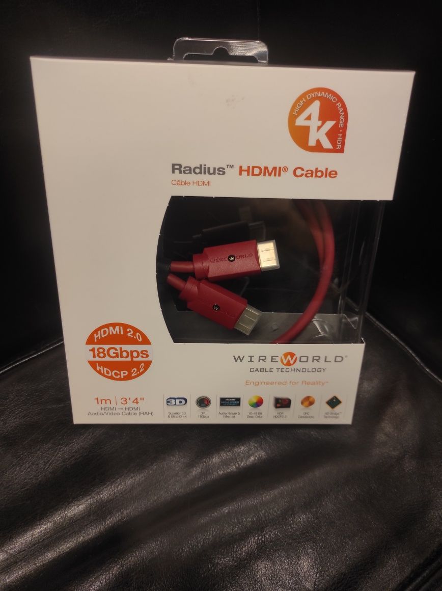 WireWorld Radius HDMI 1m przewód kabel Trans Audio Hi-Fi