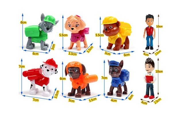 Conjunto de 6/7 Figuras/Toppers Originais - Patrulha Pata / PAW Patrol
