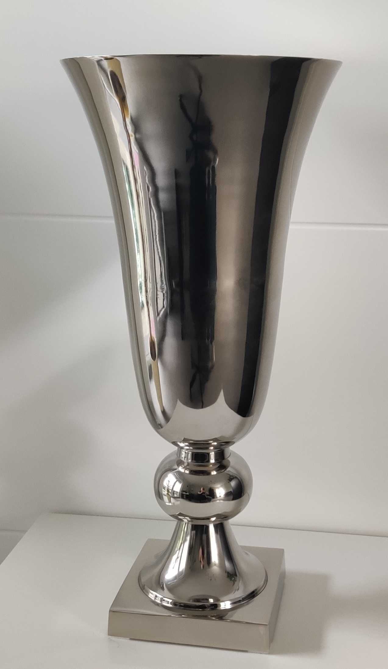 WAZON klasyczny srebrny z niklu wys. 52 cm
