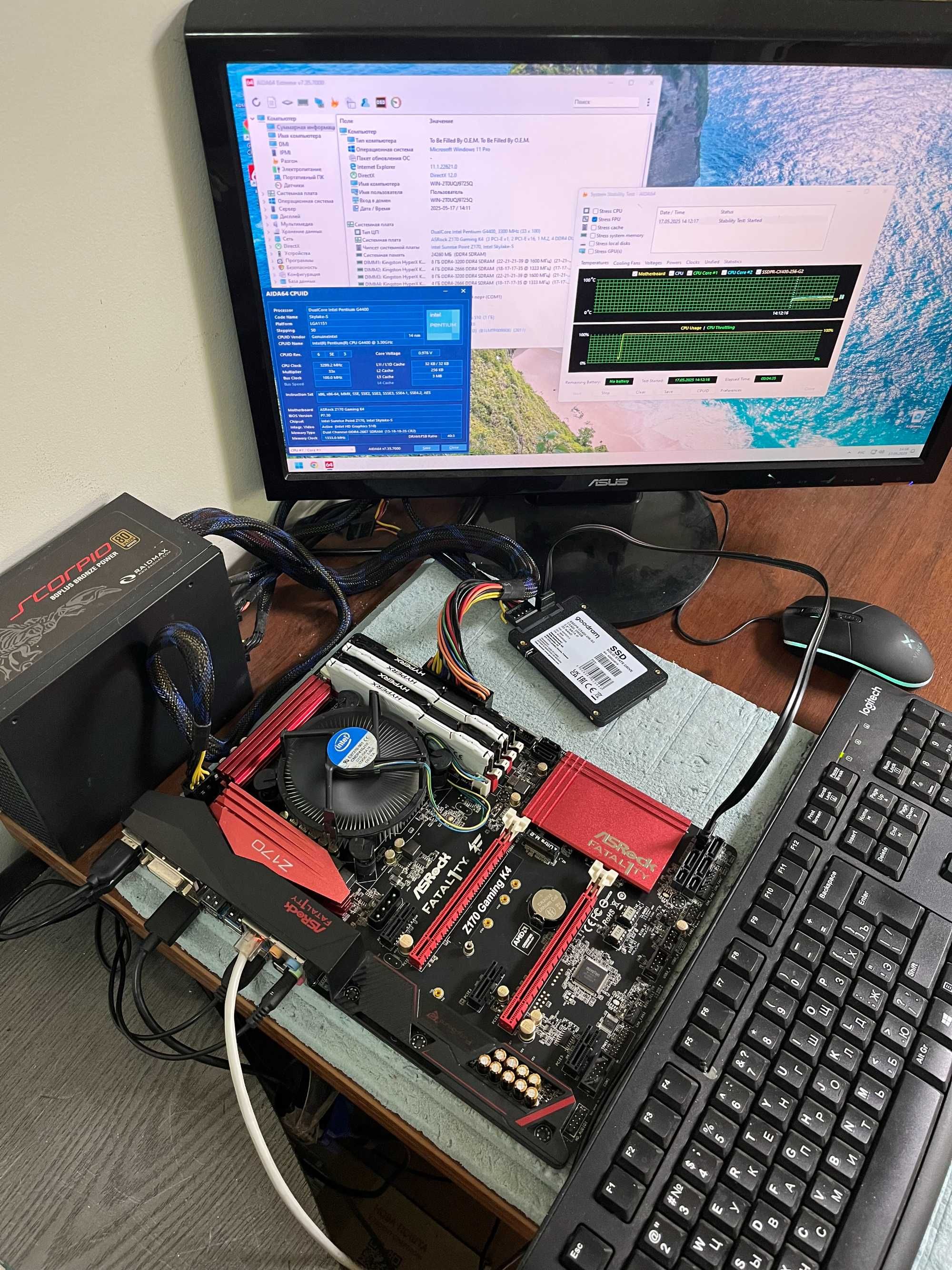 ТОП! Материнская плата ASRock FATAL1TY Z170 Gaming K4 LGA1151 DDR4