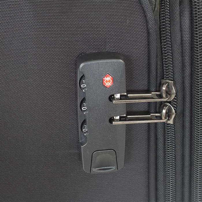 Walizki podróżne na kółkach CZARNE KOMPLET ZESTAW 3 szt. BAGAŻ H23080B