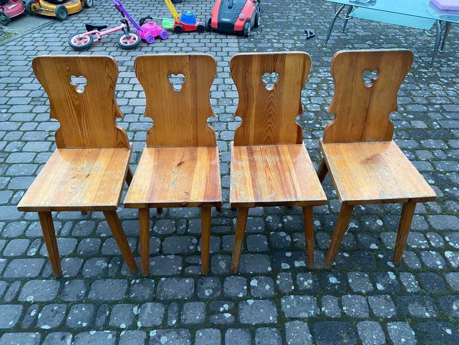 Krzesło Krzesla góralskie cepelia retro vintage 4szt.