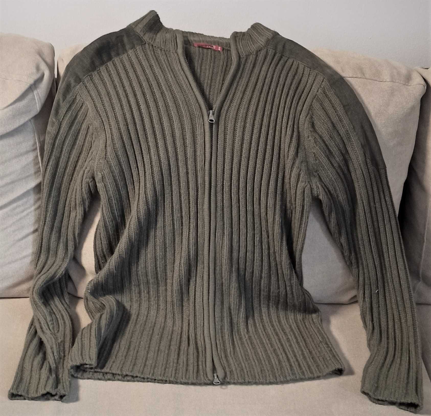 Sweter c. zielony rozpinany